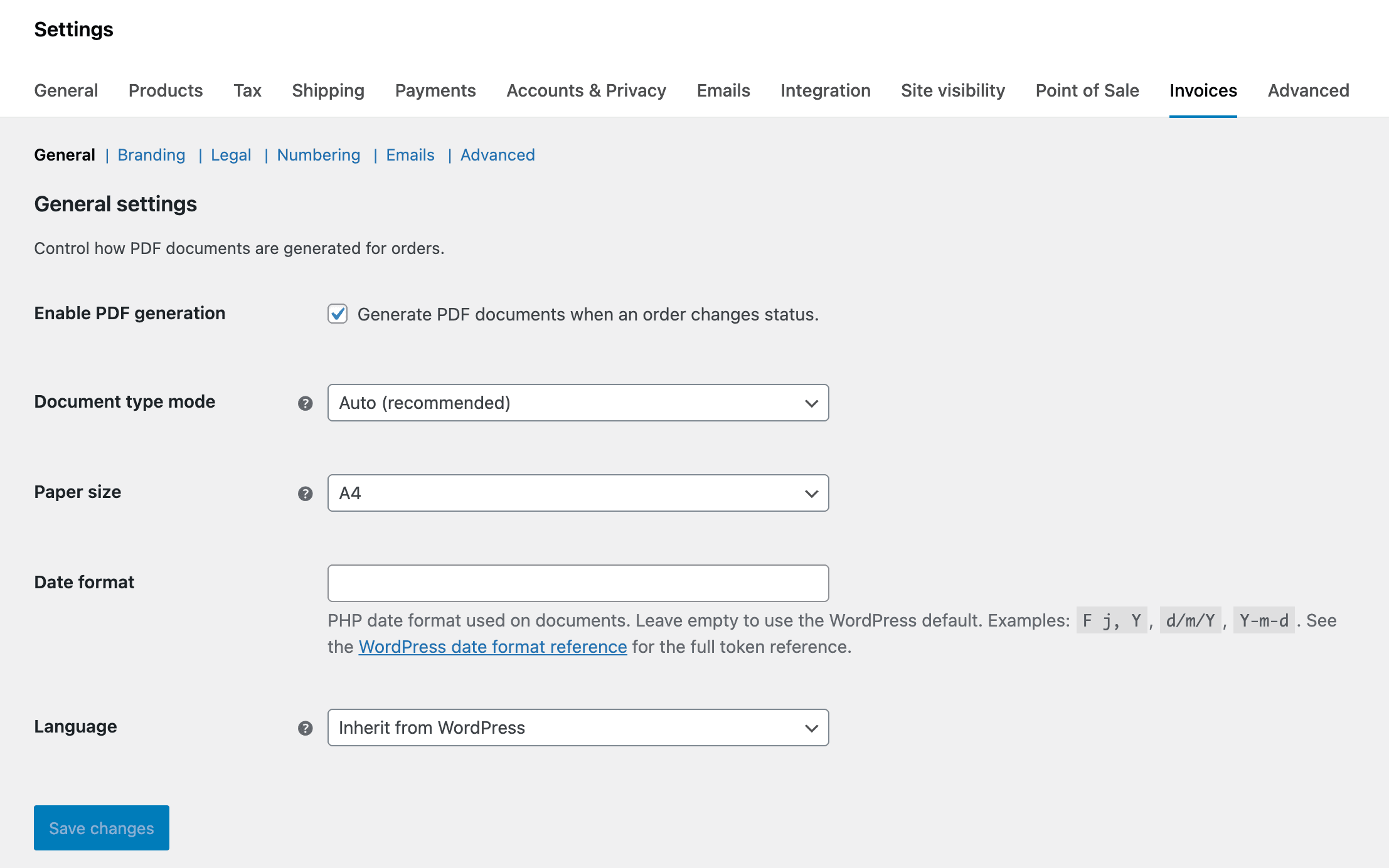 Easy PDF Invoices for WooCommerce screenshot 1