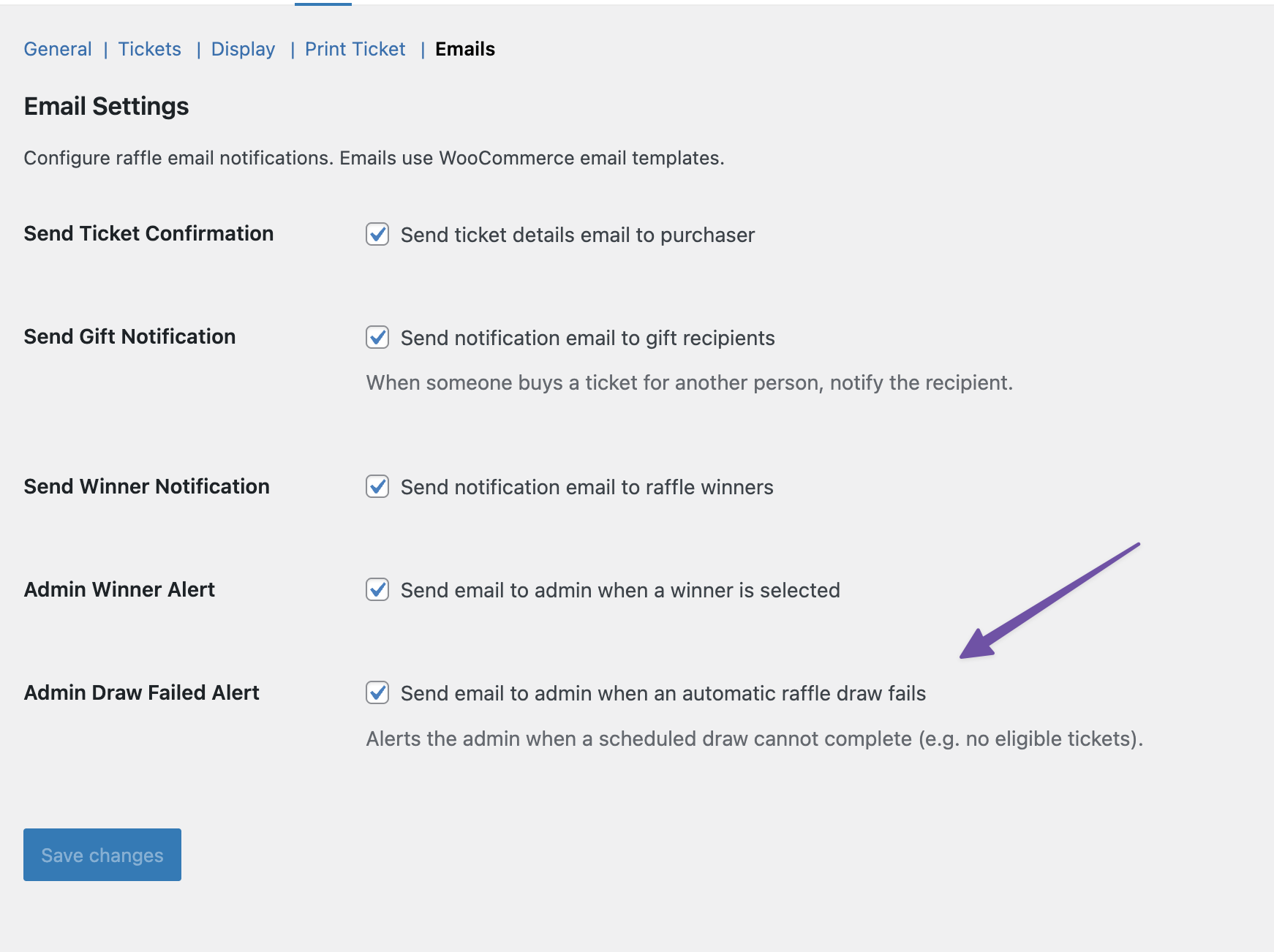 Raffle for WooCommerce — Email Notifications