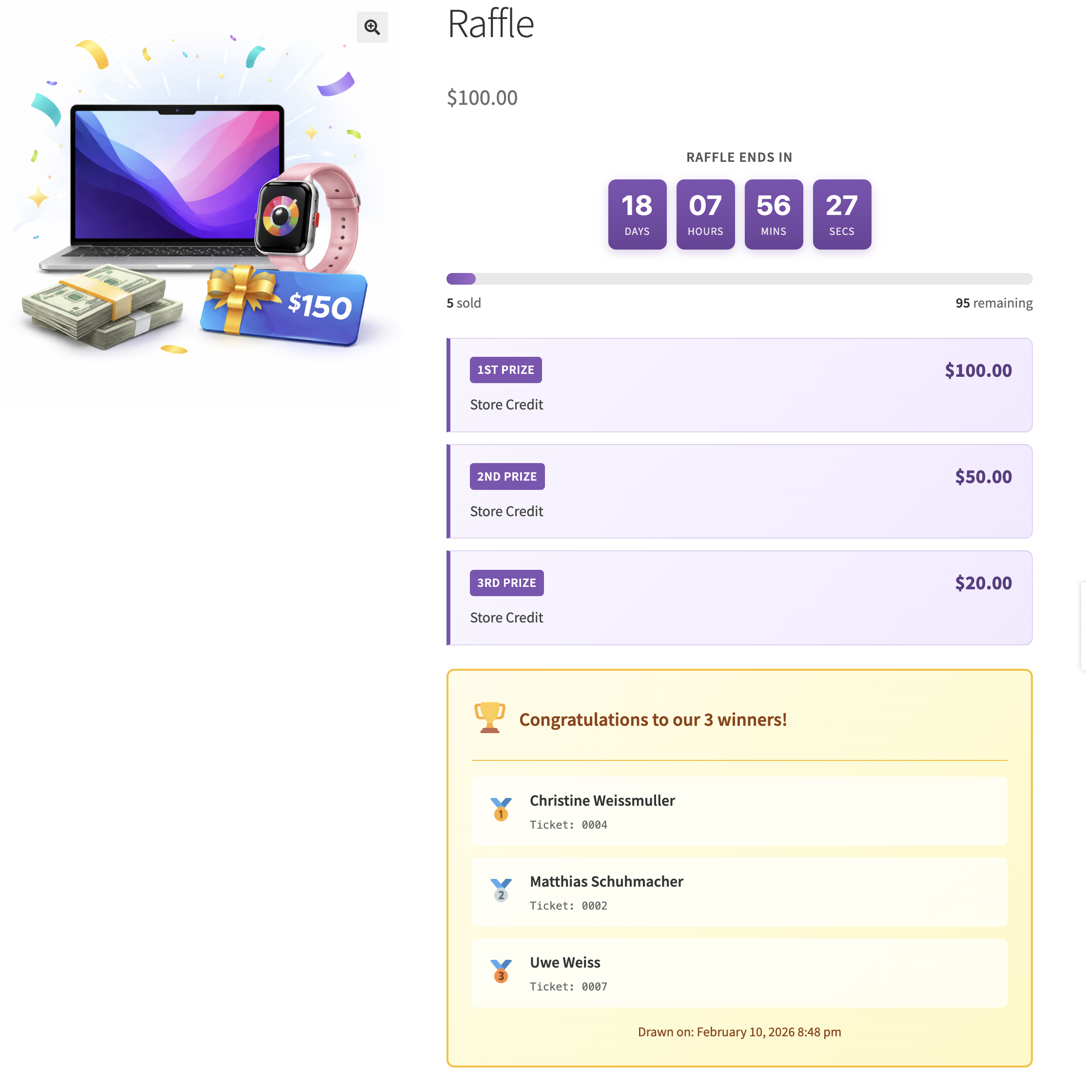 Raffle for WooCommerce — New udpate