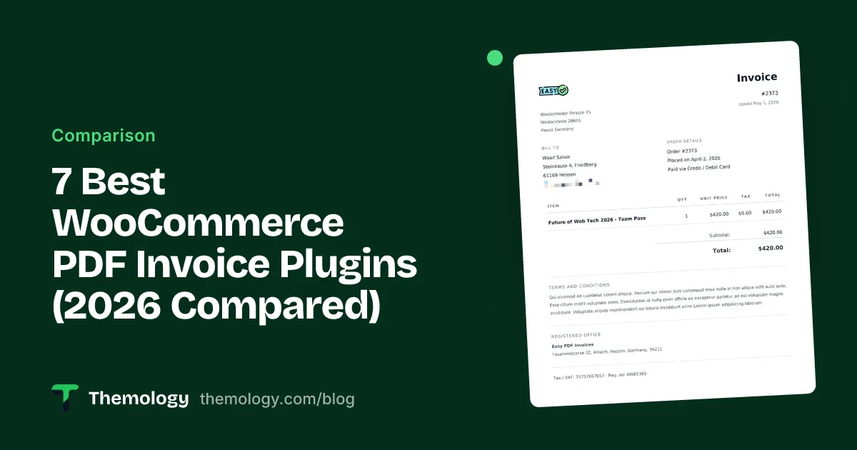 7 Best WooCommerce PDF Invoice Plugins (2026 Compared)