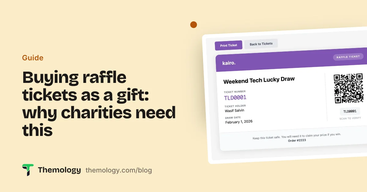 Buying raffle tickets as a gift: why charities need this