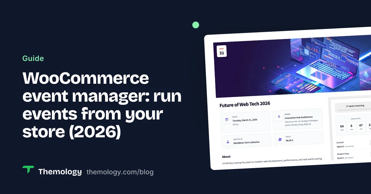 WooCommerce event manager: run events from your store (2026)