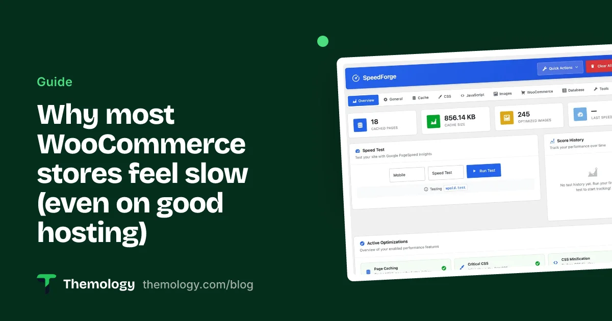 Why most WooCommerce stores feel slow (even on good hosting)