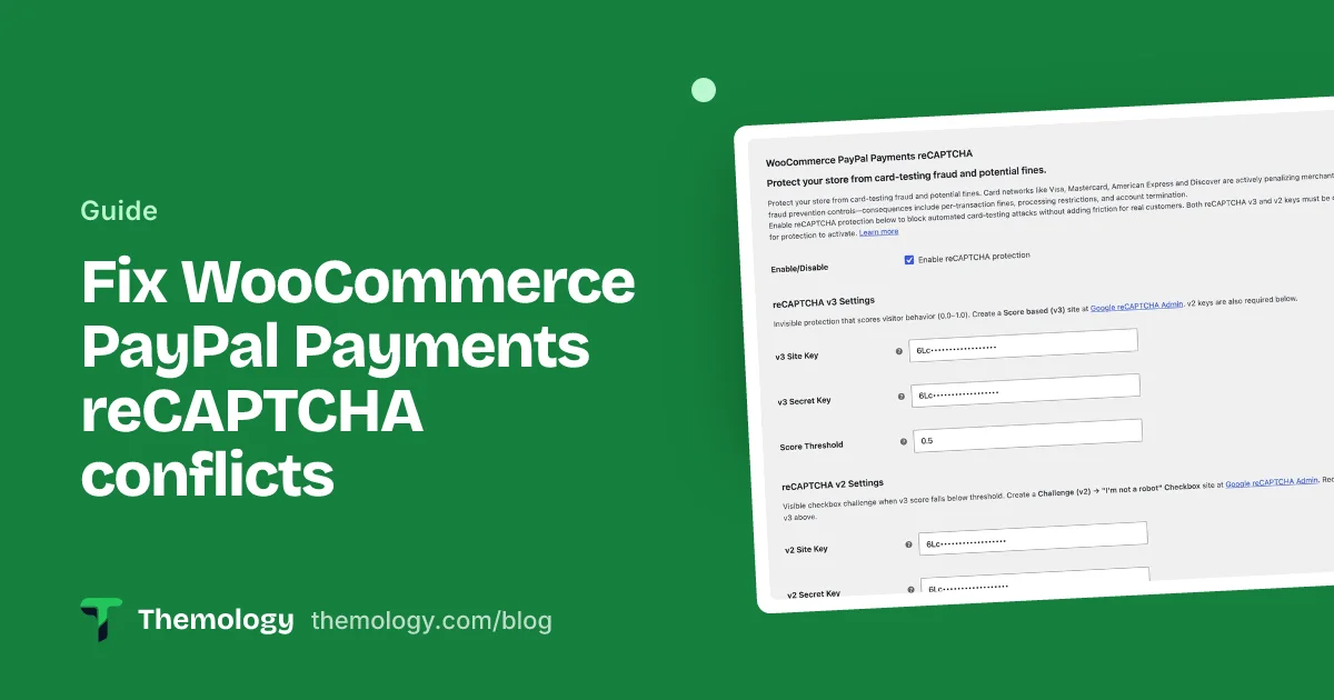 Fix WooCommerce PayPal Payments reCAPTCHA conflicts