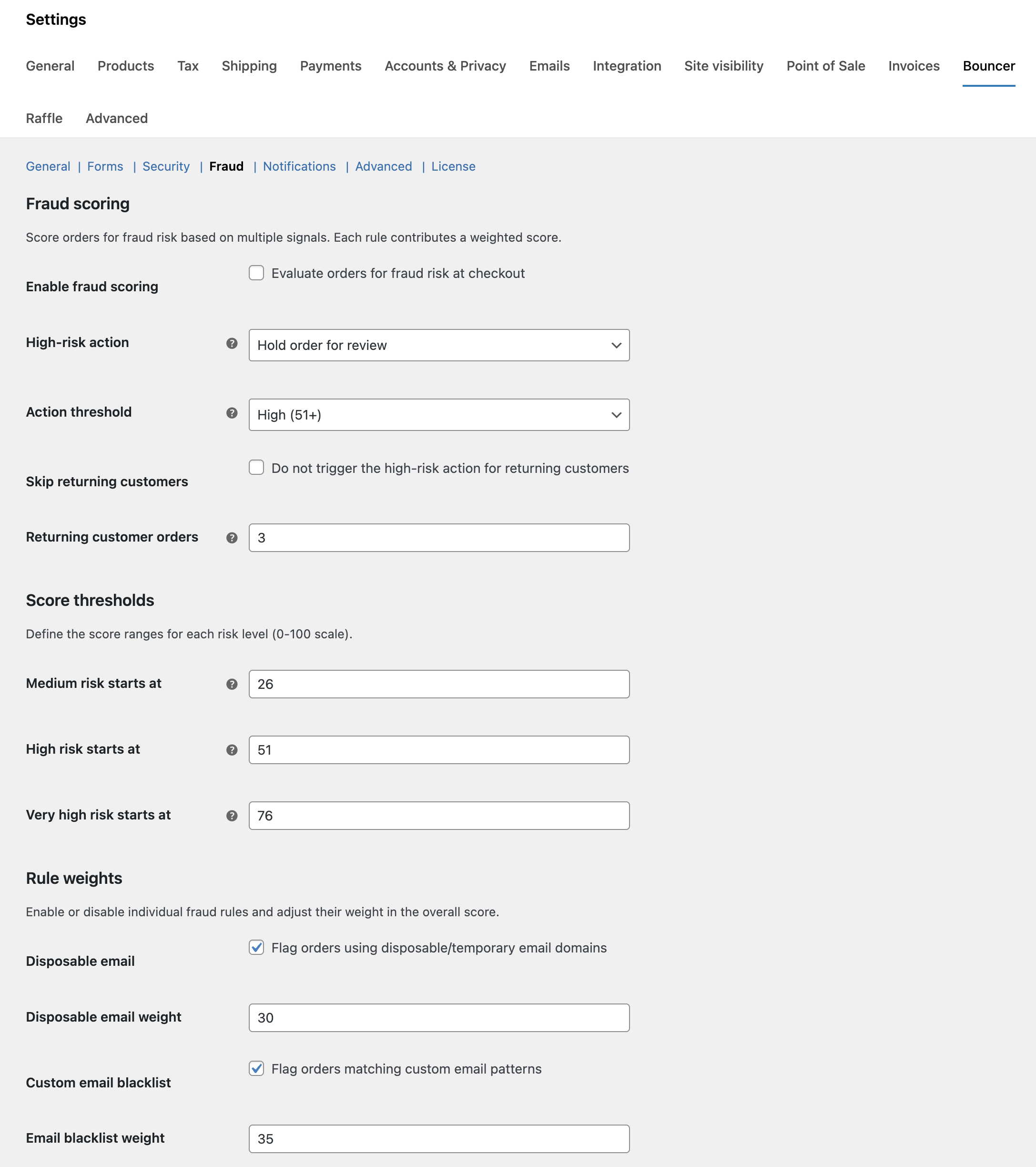 Bouncer - reCAPTCHA & Fraud Protection for WooCommerce screenshot 9