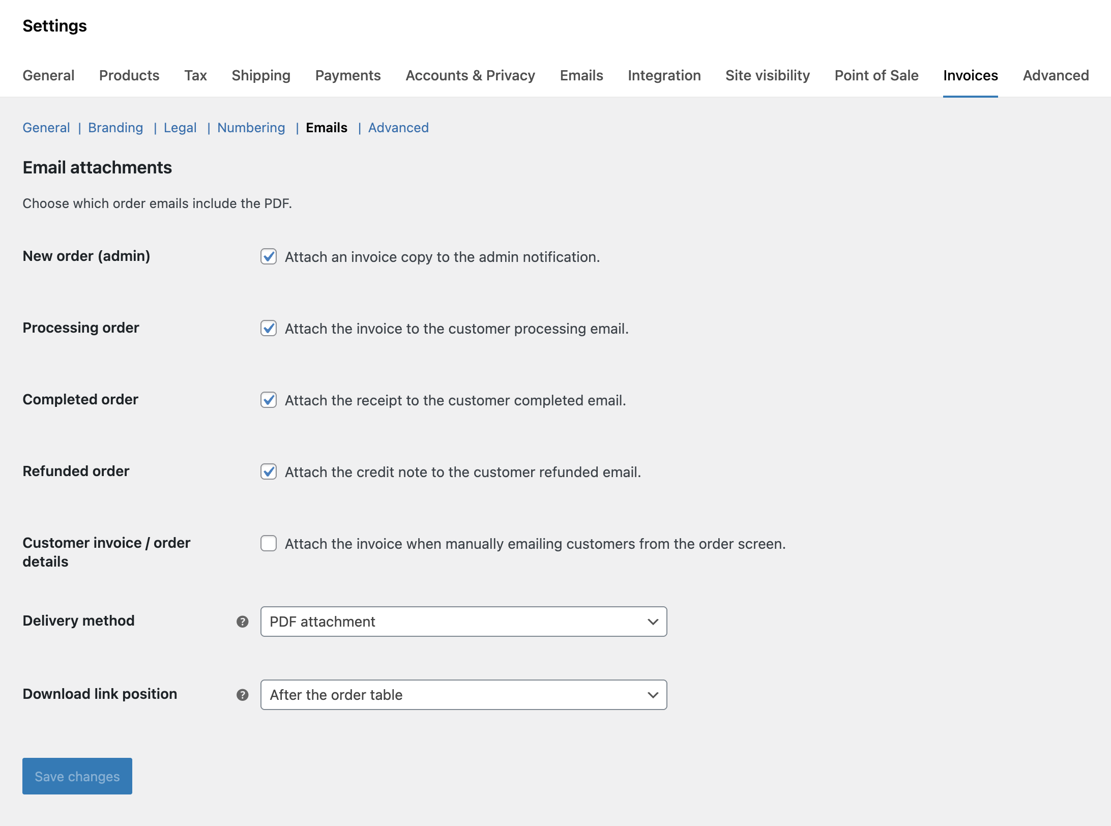 Emboss - PDF Invoices and Packing Slips for WooCommerce screenshot 5