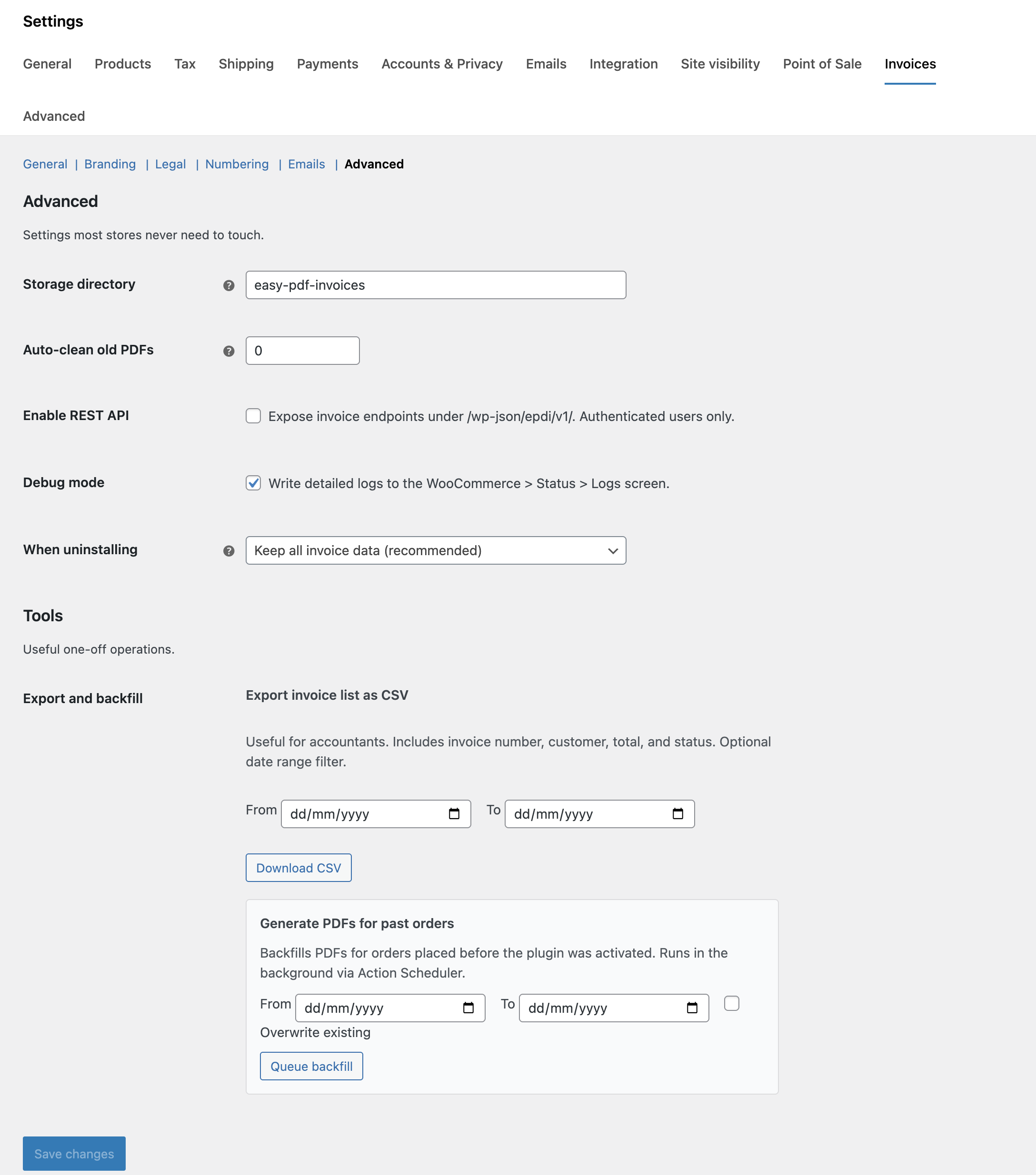 Emboss - PDF Invoices and Packing Slips for WooCommerce screenshot 6