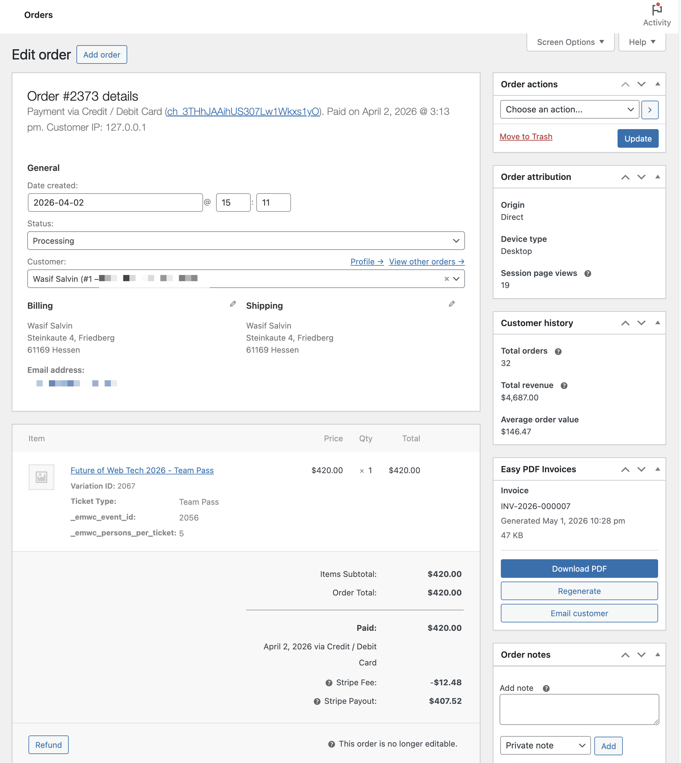 Emboss - PDF Invoices and Packing Slips for WooCommerce screenshot 7