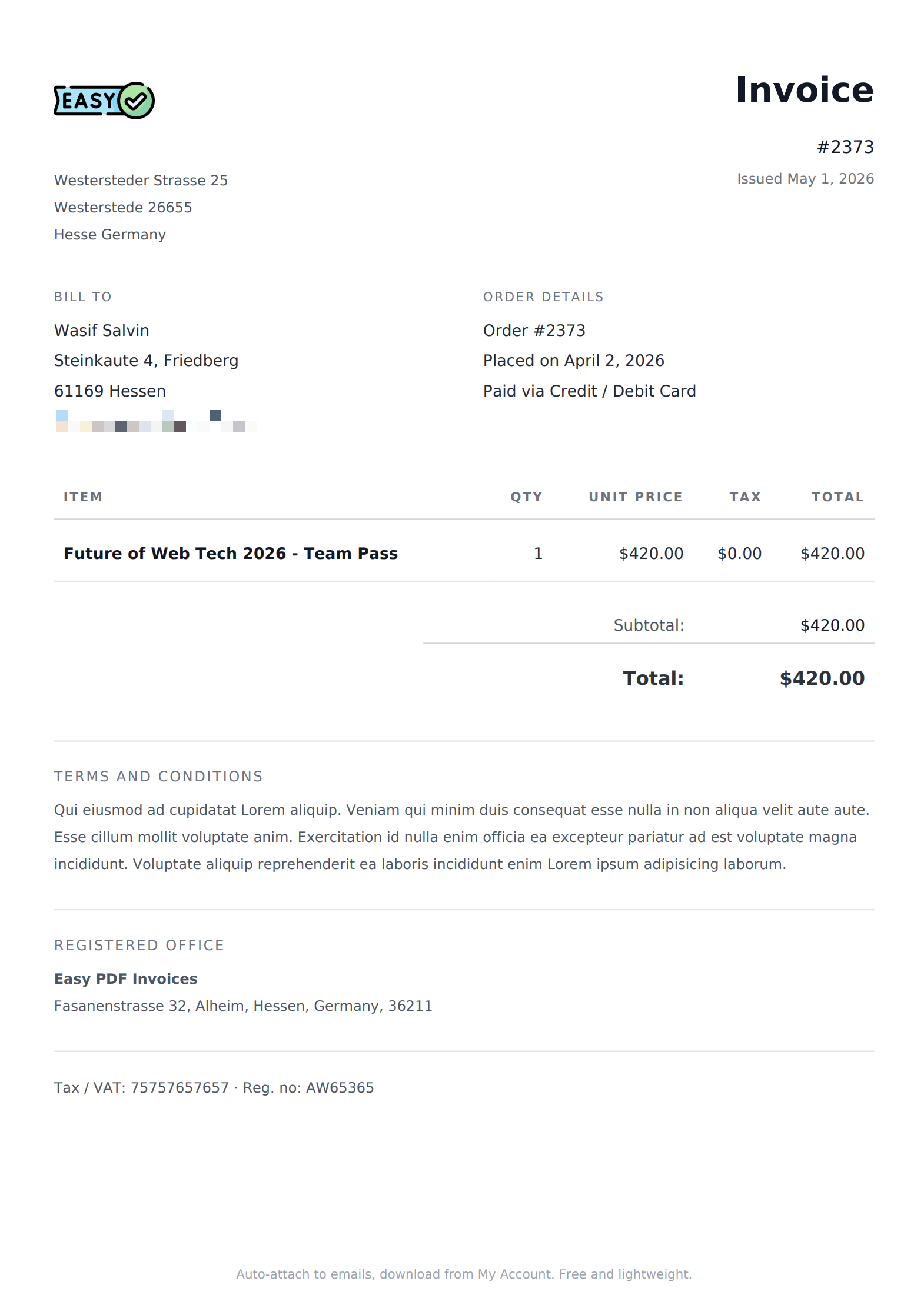 Emboss - PDF Invoices and Packing Slips for WooCommerce screenshot 8