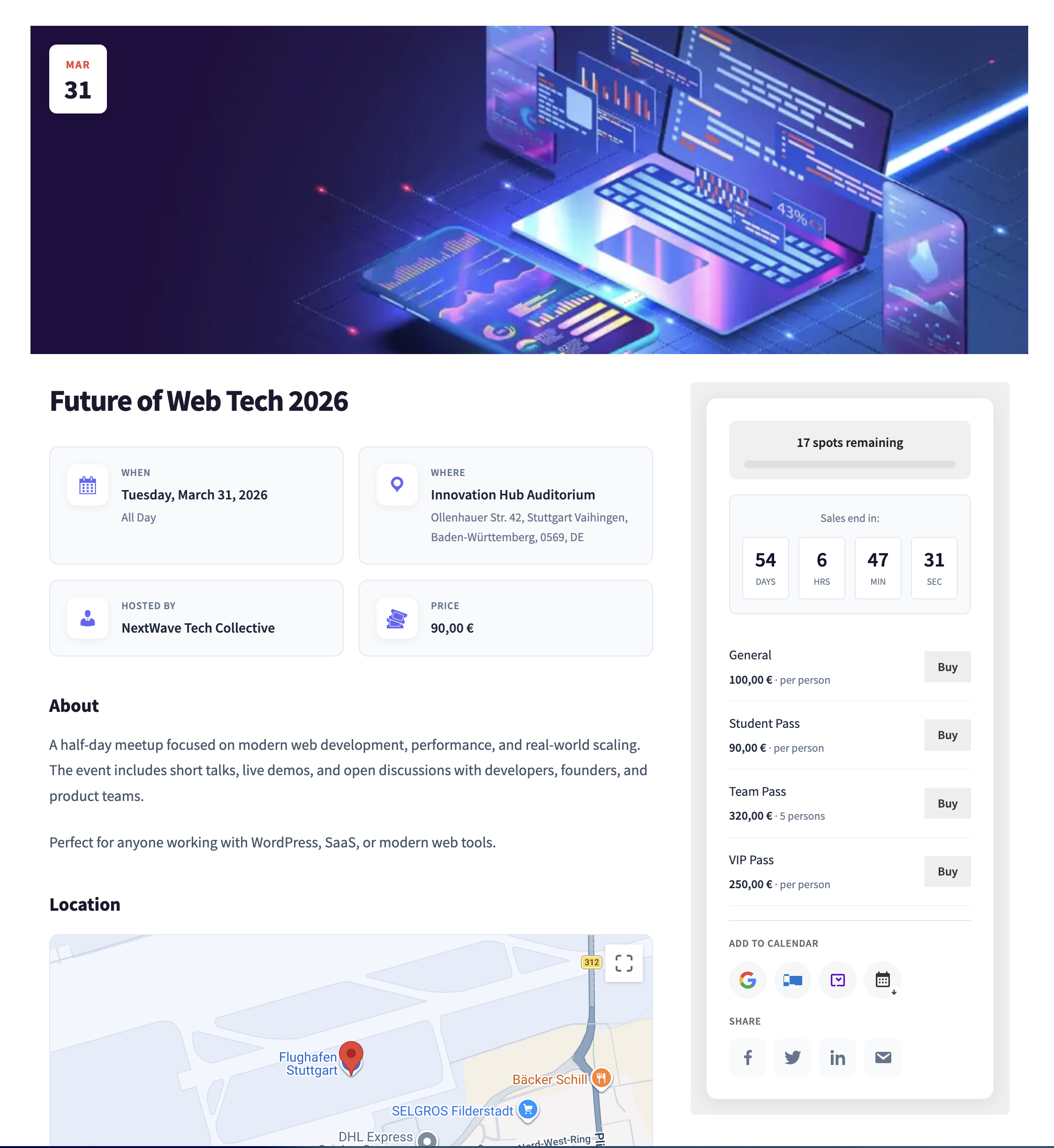 Evenzo – Events & Tickets Manager for WooCommerce screenshot 1