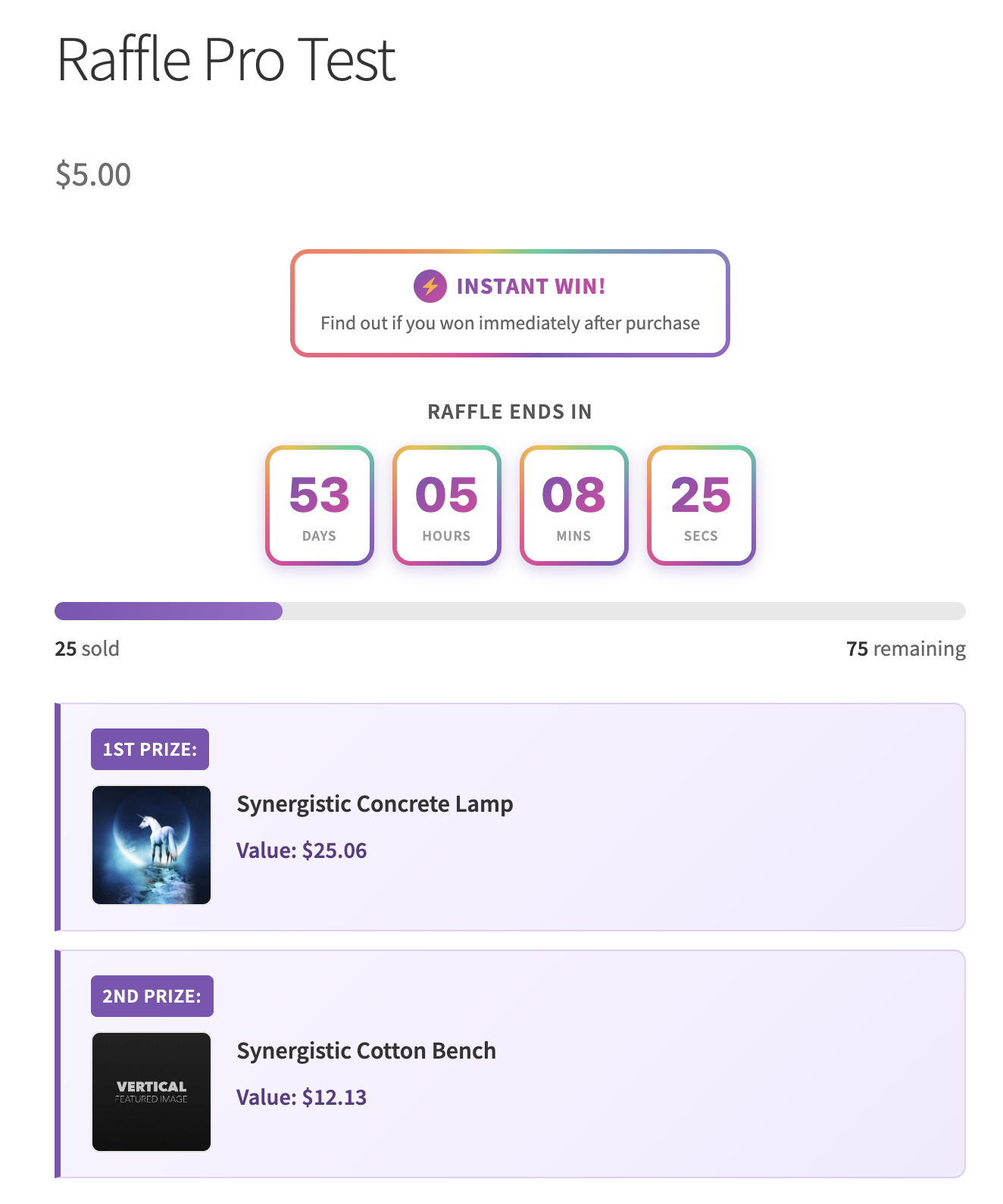Raffle for WooCommerce Pro screenshot 6