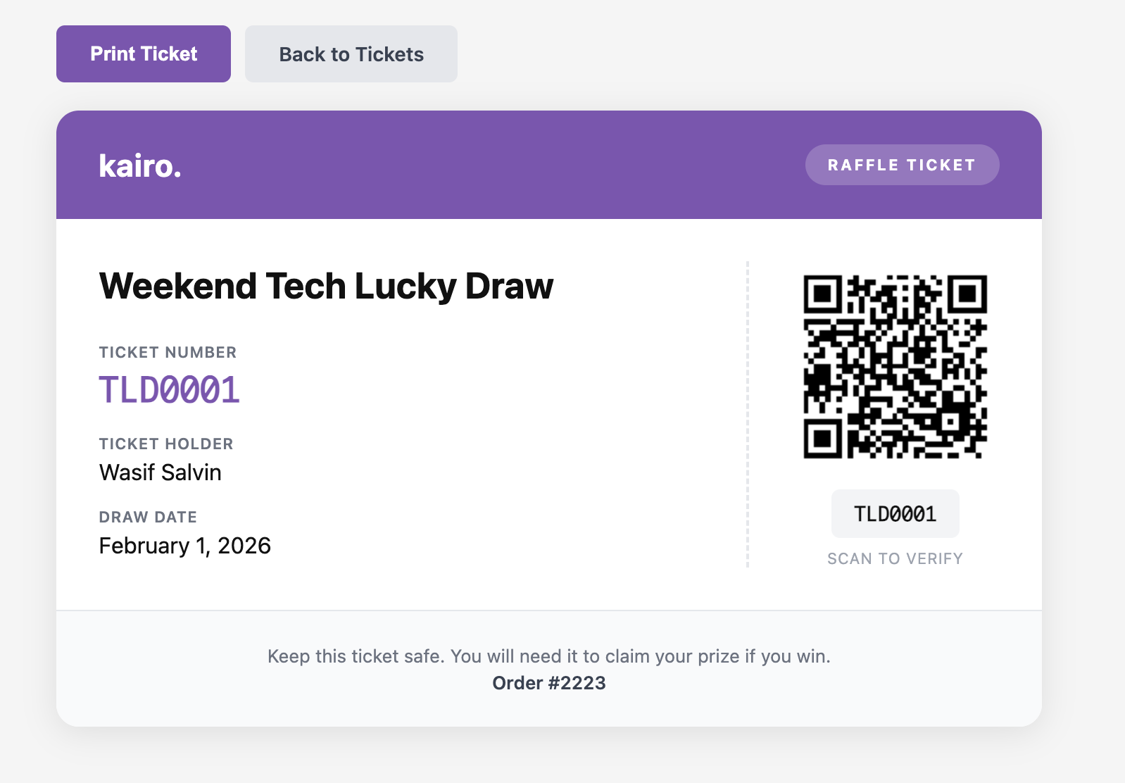 Raffle for WooCommerce screenshot 10